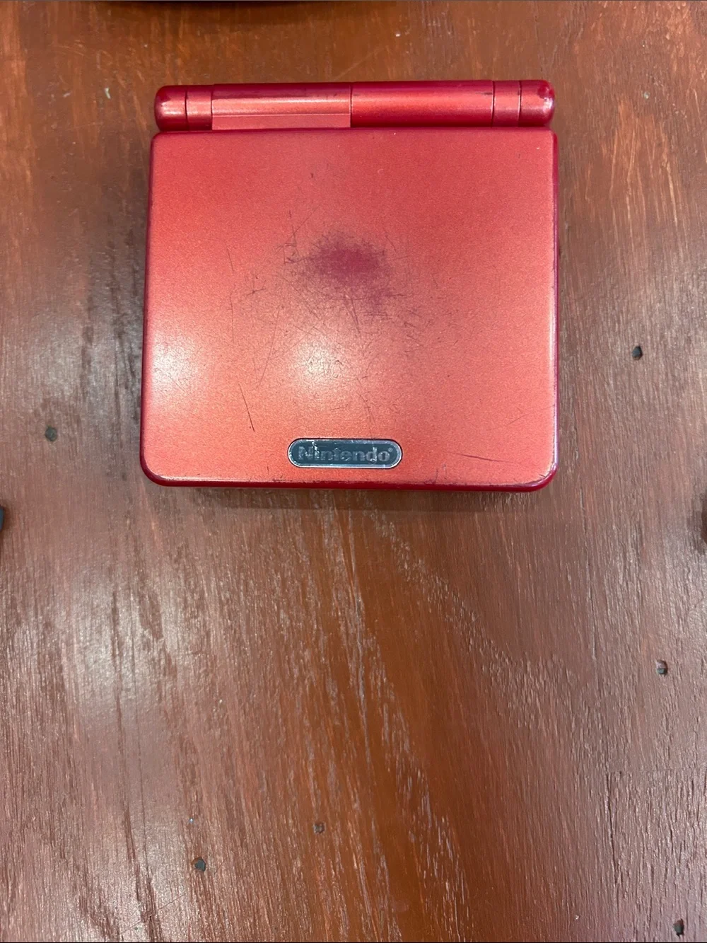 Vintage Nintendo Red Game Boy Advance SP with Charger, Case & 3 Games